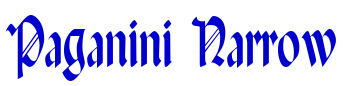 Paganini Narrow 字体